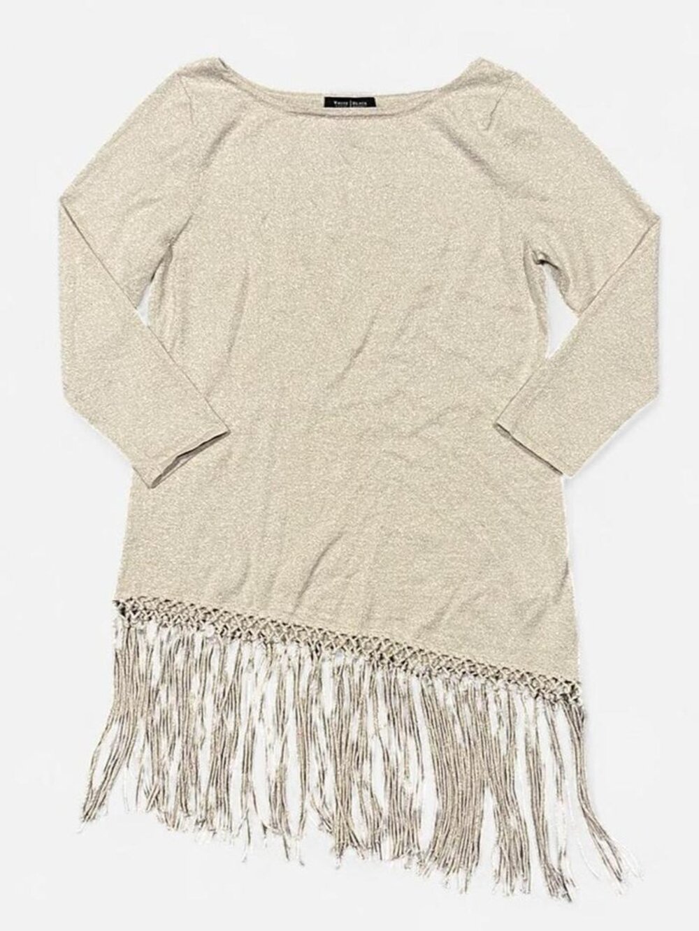 Fringe Asymmetrical Sweater Top